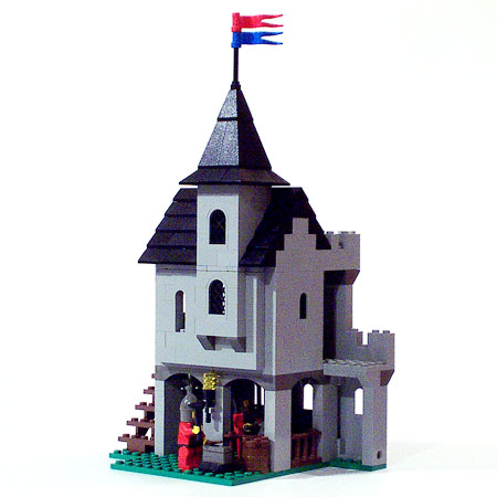 The Weapon Repair Shop is located beneath a guardhouse on the wall of the castle.